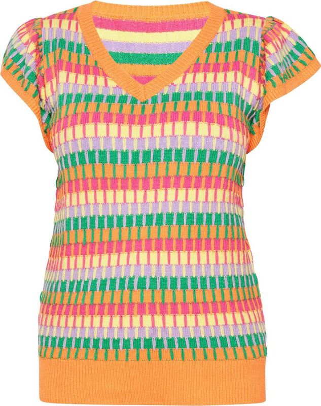 usha BLUE LABEL Trui  beige / smaragd / pastellila / abrikoos