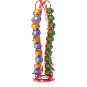 Lumaland - Capsulehouder - draaibaar - 40 stuks - Gebogen Rood