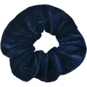 Clayre & Eef Scrunchie Haarelastiek Ø 10 cm Blauw Velours