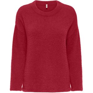 Only - Gebreide Trui - Rood - Lange Mouwen - Ronde Hals