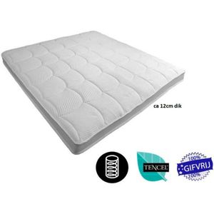 Nessa® - 140x200 Tencel Topper XXL Koudschuim HR55 12 cm Dik