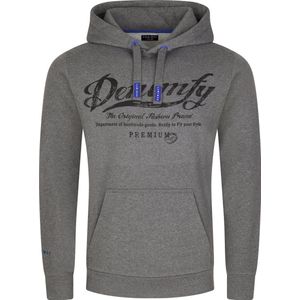 DENIMFY Heren trui DFArno regular fit Grijs M Volwassenen Hoodie Capuchon Sweatshirt