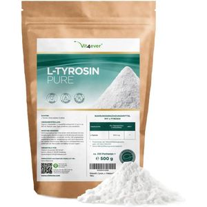 Vit4ever - L-Tyrosine - 300 g zuiver poeder - geen additieven - 200 porties - 100% Tyrosine aminozuur - Veganistisch - Premium kwaliteit - Laboratorium getest