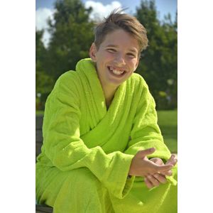 ARTG® Robezz - Badjas Sjaalkraag - 100% Badstof Katoen - Heldergroen - Lime Green - Maat XXXL