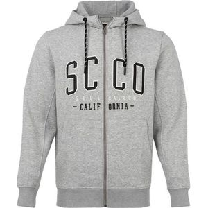 SoulCal - Sweater met Rits en Capuchon - Vest - groot logo -  Heren -Licht grijs - XL