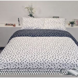 Sofiben -Celestelijn – Dots - dekbedovertrek met een doorlopende rits over 3 zijden - afm.260x220