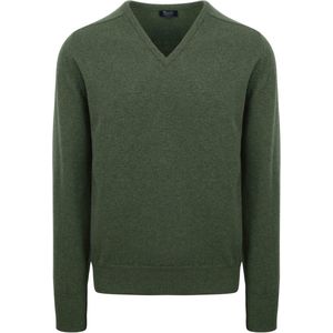 William Lockie Pullover Wol Moorland Groen - Maat XL - Heren - Pullovers