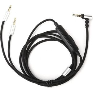 Hoofdtelefoonkabel 12 M 39 Ft Vervangende 35 Mm Tot 25 Mm Zwarte Gevlochten Draad Oortelefoonsnoer HD202 HD497 HD447 HD212 Pro EH250 EH350 met Mic .