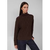 Gebreide Trui - Knusse Trui - Kabelpatroon - Warme Col - Regular Fit