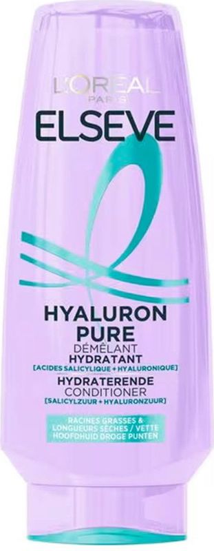 L’Oréal Paris - Elseve Hyaluron Pure - Hydraterende Conditioner - 250 ml - Voor Vette Hoofdhuid & Droge Haarpunten