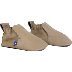 Lodger - Leren babyslofjes maat 16 - Zachte zool - 3-6 maanden - Beige