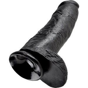 12 Inch Cock - With Balls - Black - Realistic Dildos
