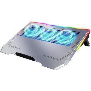 MKSS® Laptop Cooler - Laptop Stand - Laptop Verhoging - Standaard - Cooling Pad - Zilver