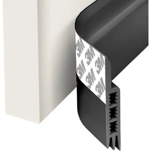 Nivard Tochtstrip - Tochthond - Windstopper - Deurborstel - Tochtband - Tochtstopper - Tochtkussen - Kussen Voor Deur - Draft Stopper - Zwart