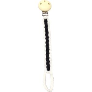 Naturezoo Fopspeenketting Bamboestof 20 Cm Zwart/wit