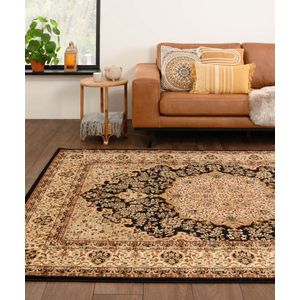 Perzisch tapijt - Mirage Treasure zwart/beige 240x340 cm