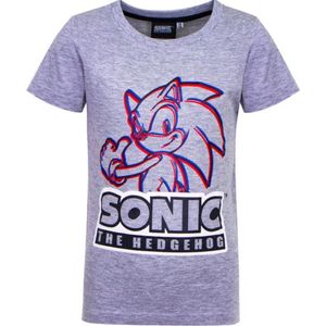 Sonic the hedgehog t-shirt - grijs - Maat 92 / 2 jaar