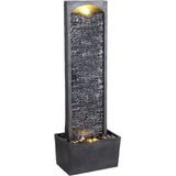 Goodivery® - Waterornamenten voor Buiten - Waterornamenten - Waterornamenten met Verlichting - RJ-19041-EU Tuin Patio Stenen 38 Inch Rechtopstaande Waterval Fontein - 34x22x98cm - Houtskool grijs