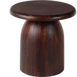 Goossens Ola Bijzettafel - Hout - 45 x 45 x 45 cm - Rond