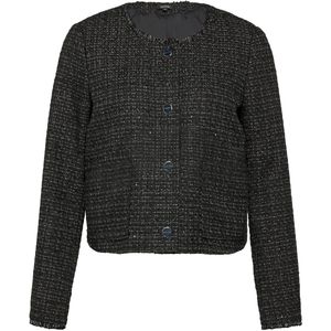comma - Indoor-Jacke - Bouclé Jas - Met Franje Detail - Luxe Comfort