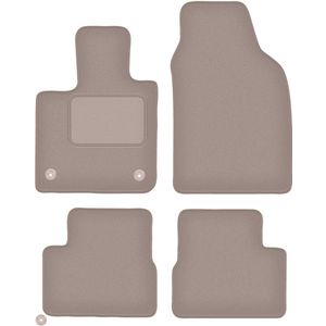 Beige veloursmatten voor: Fiat E-500X / 500x Electric crossover (2019-)