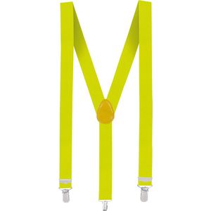 Boland - Bretels Basic neon geel Geel,Neon - Volwassenen - Unisex - Student -