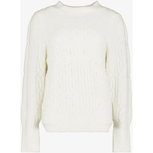 TwoDay gebreide dames trui met parels wit - Maat S