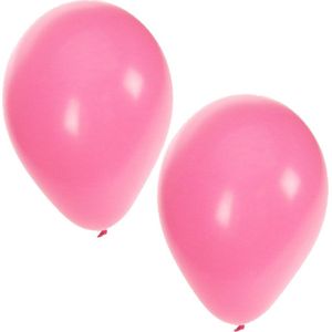 Bellatio Decorations ballonnen - 15 stuks - roze - 27 cm - verjaardag