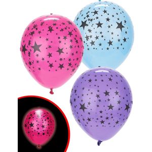 Illooms LED Ballonnen Mixed Stars - 5 Stuks