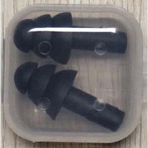 CHPN - Oordoppen - Ergonomisch - Oordop - Zwart - 1 paar - Zachte oordop - Reis oordop - Siliconen - Universeel - Slaap oordop