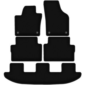 BASIC zwarte veloursmatten voor: Volkswagen Sharan II minivan (2010-)