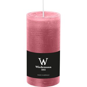 Wiedemann Cilinderkaars/stompkaars - rustieke kaars - oudroze - 6 x 12 cm - 42 branduren