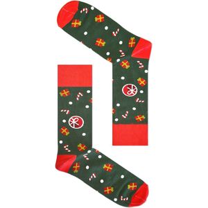 Lootjestrekken.nl Premium Kerstsokken Groen/Rood - Maat 36-40
