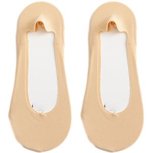 5 paar dames Ice Silk siliconen comfort onzichtbare sokken - zomer dunne katoenen Ice Silk siliconen antislip gevoerde bootsokken ademende sokken - ultra lage sokken - onzichtbare buffersokken - sokken met hoge hak