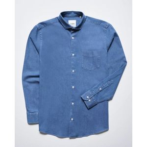 Campbell Derby - Casual Shirt - Blauw - Heren Overhemd
