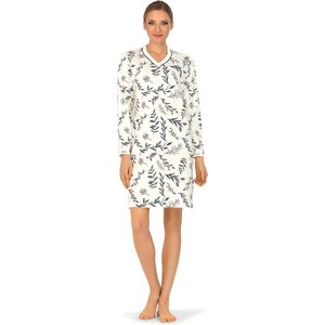 Ascafa Nachthemd 'Winter Leaves' - Dames Nachtmode - Lange Mouw - Maat 38