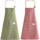 ViLiyDuo - Kookschort - Groen en Rood - 2 Stuks - 68 x 70 cm - Met 2 Zakken