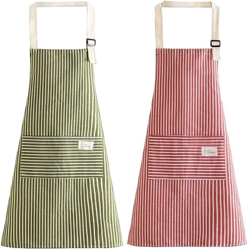 ViLiyDuo - Kookschort - Groen en Rood - 2 Stuks - 68 x 70 cm - Met 2 Zakken