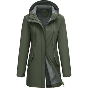 Dames Softshelljas - Waterdichte en Winddichte Fleece Gevoerde Regenjas