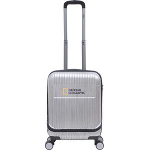 National Geographic Harde Koffer / Trolley / Reiskoffer - 55 cm (S) - Transit - Zilver