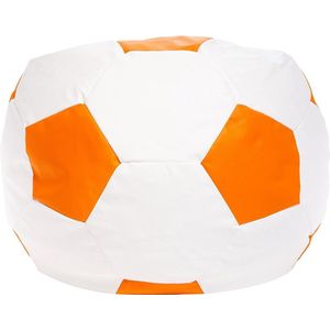 Voetbal Zitzak Ecoleer Ø 90 cm Oranje Wit - Viking Choice