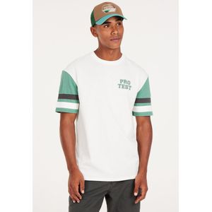 Protest Prttaby – T shirt Heren – Korte mouwen – Ronde hals – Loose fit – Seashelloffwhite