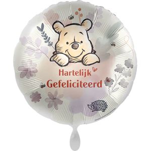 Everloon - Folieballon - Disney / Winnie The Pooh - Hartelijk Gefeliciteerd - 43cm