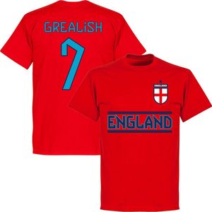 Engeland Grealish 7 Team T-Shirt - Rood - XS