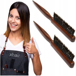 Wild zwijnhaar stylingborstel met punt - voor touperen en opsteken