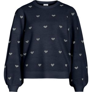 Vila Trui Vihear Knit Pullover /lr 14115868 Navy Blazer/silver Lur Dames Maat - L