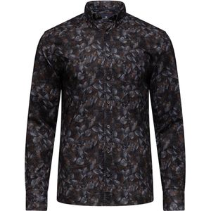 State of Art - Overhemd 21425222 - Herenoverhemd - Donker - Klassieke Kraag