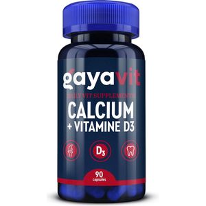 Calcium & D3 - 90 capsules - botten - tanden – immuunsysteem - spieren - zenuwstelsel