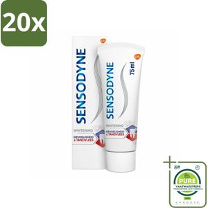 20 x Sensodyne - Tandpasta - Gevoeligheid & Tandvlees - Whitening - Gevoelige Tanden - 75 ml - Grootverpakking - Gevoelige Tanden - Tandvleesproblemen - Tandpasta - Tandglazuur - Tandplak