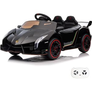 Lamborghini Veneno - Elektrische kinderauto - 1 tot 6 jaar - 12V accu - Zwart